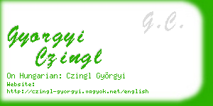gyorgyi czingl business card