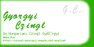 gyorgyi czingl business card